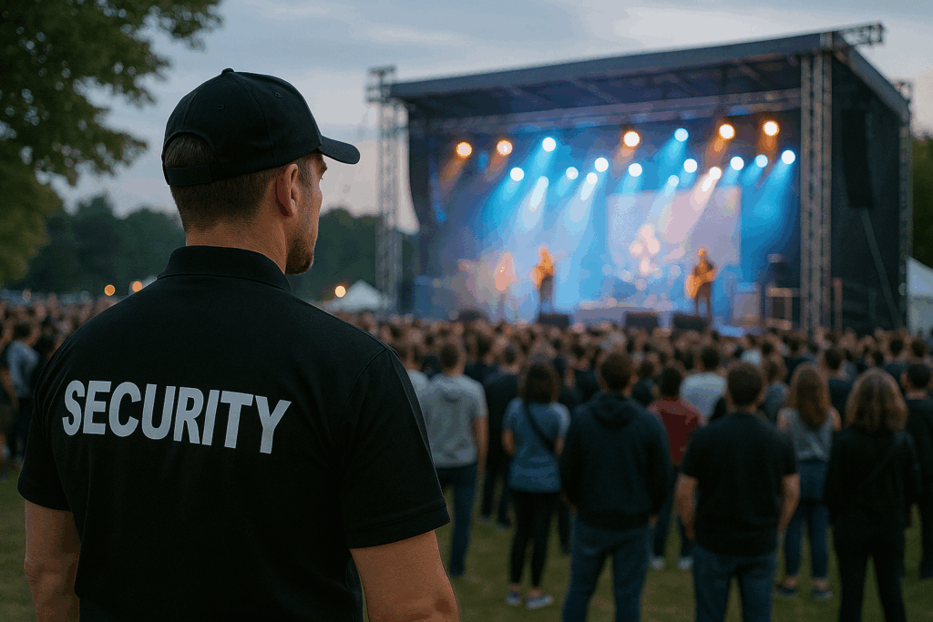 Ein Sicherheitsdienst gewährleistet Veranstaltungsschutz und effektive Sicherheitskonzepte bei einem Event in Bad Homburg.